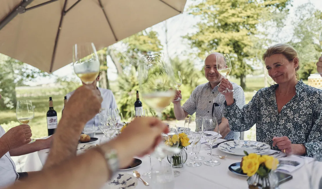 Pirmin Bilger auf seinem jährlichen Besuch auf Château La Fleur.