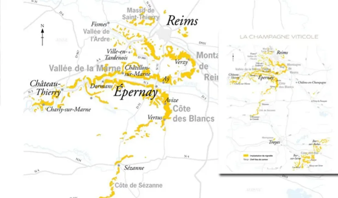 Region Champagne Karte