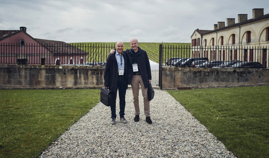 Max Gerstl und Pirmin Bilger auf Besuch bei Château Lafite-Rothschild (Médoc, Pauillac)